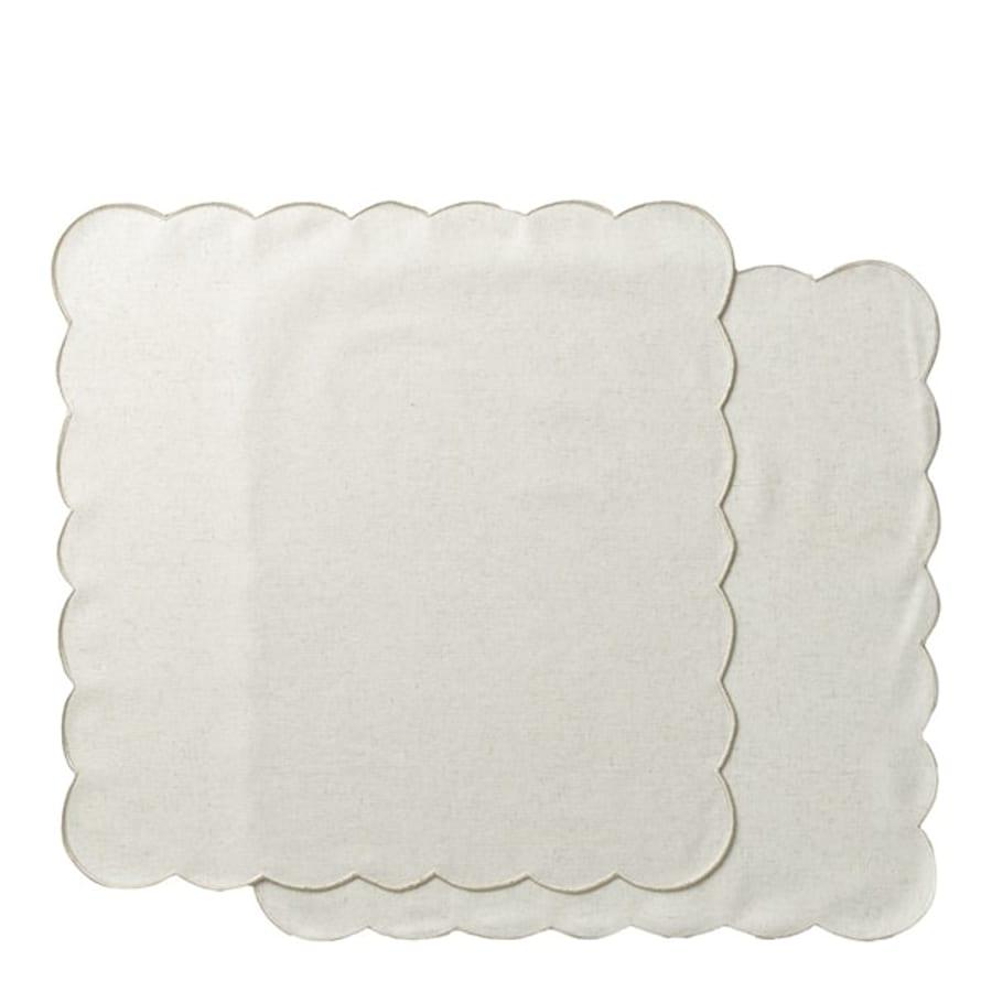 Ziczac Scallopped tygservetter natur