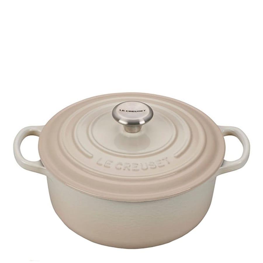 Le Creuset Signature gjutjärnsgryta i färgen meringue